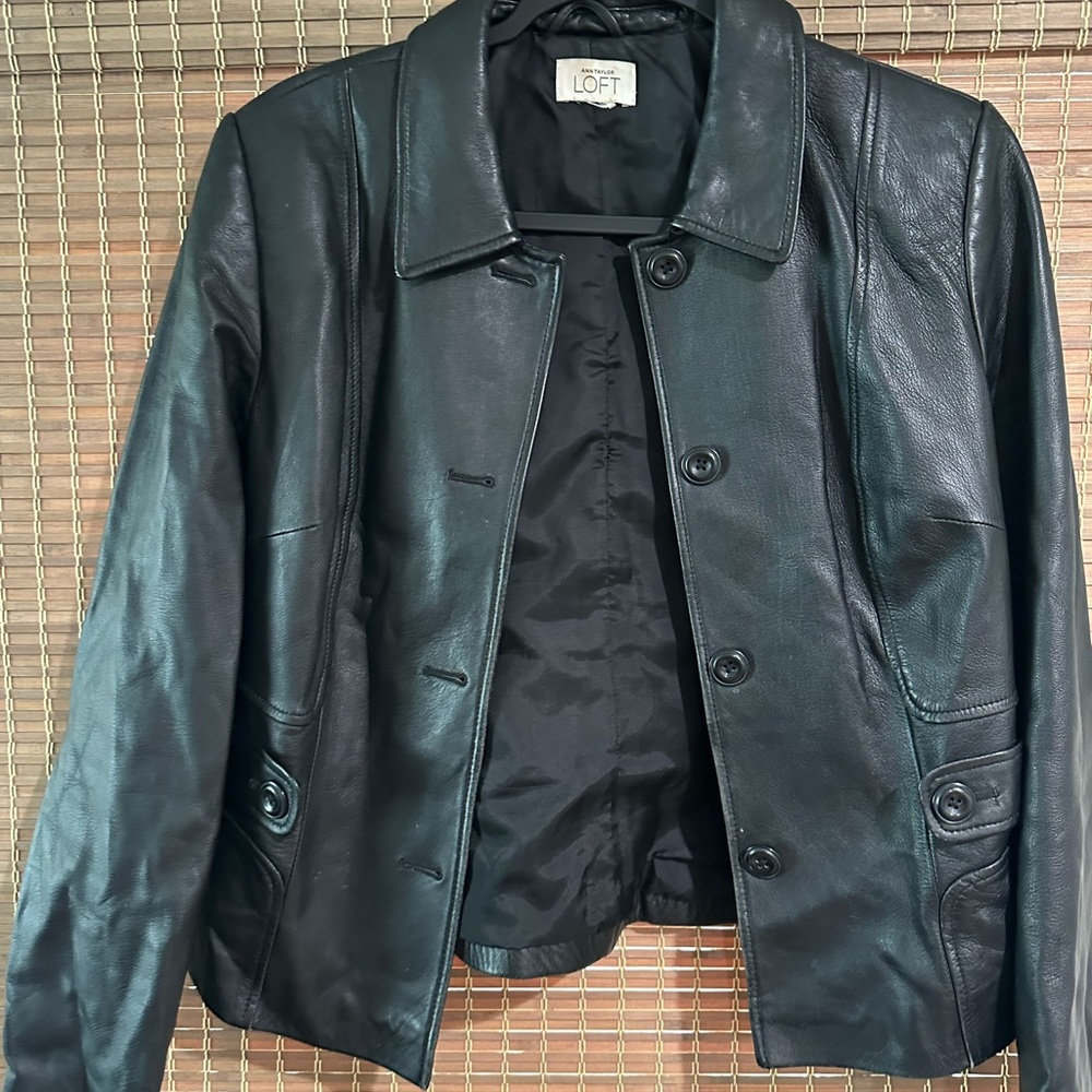LOFT Black Leather Jacket